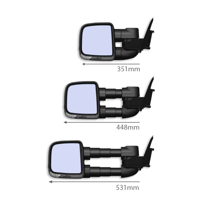 Clearview Compact Towing Mirrors Ford Territory