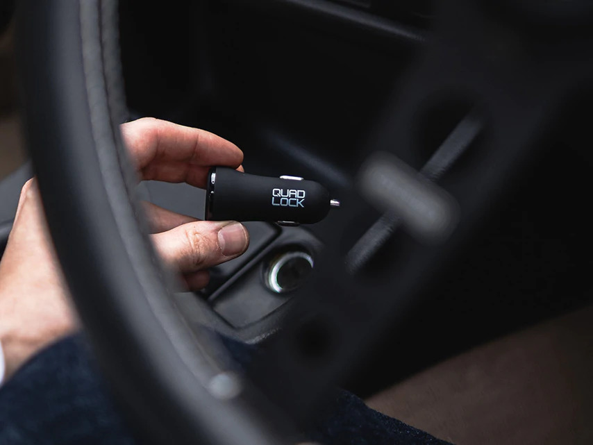 Quad Lock Dual USB 12V Car Charger