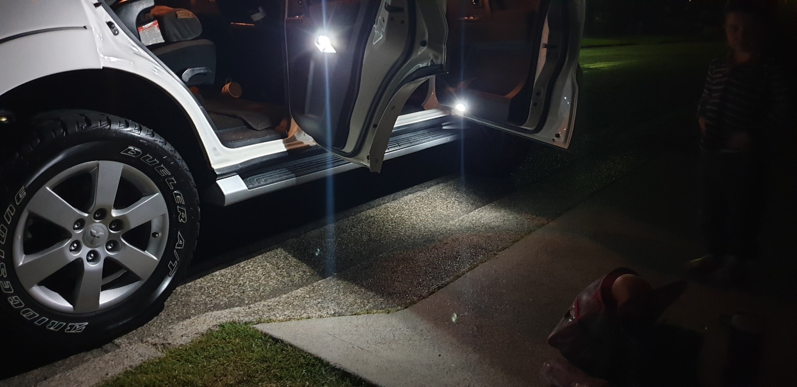 Upgrade Your Ride: LED Door + Interior Light Kit For Nissan Navara NP300 (3pc) Puddle Welcome Lights