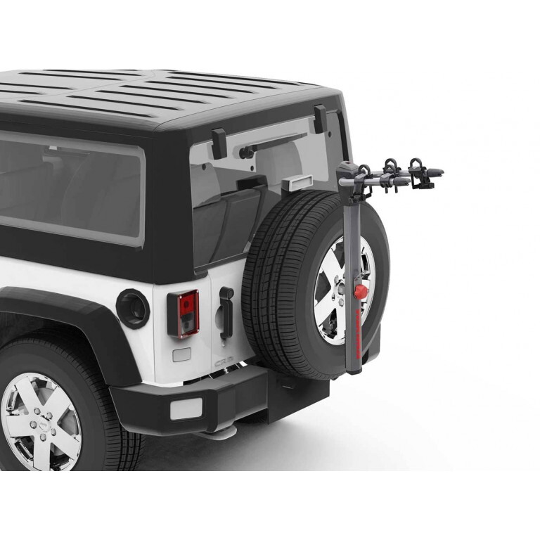 Twin bike store rack for car