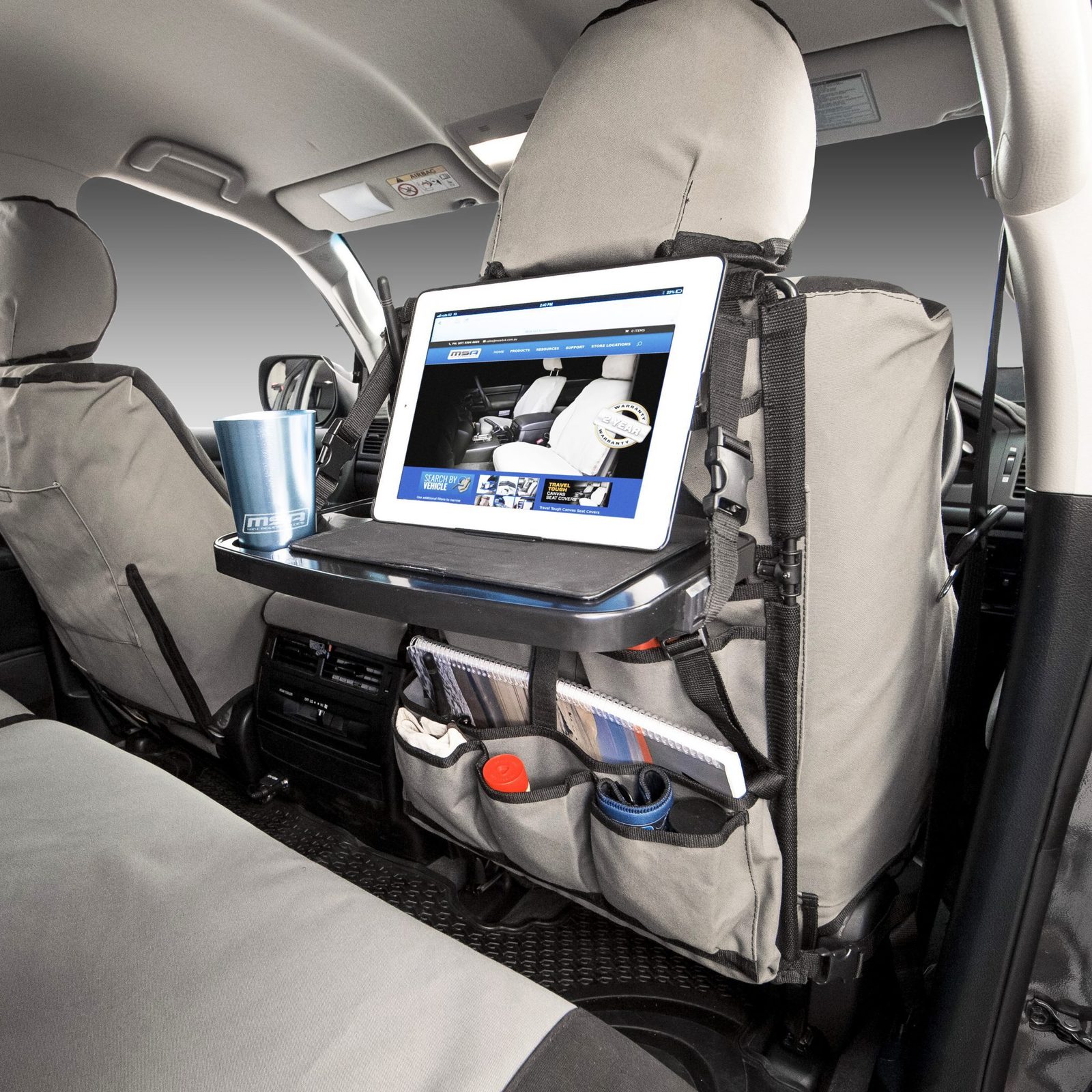 MSA Seat Organiser with Drop Down Table MSA4X4
