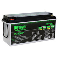 Drypower 12V 200Ah Lithium Iron Phosphate (LiFePO4) Rechargeable Lithium Battery