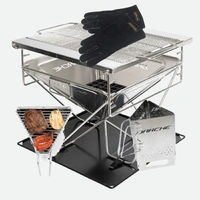 Darche BBQ 450, Charcoal Starter, BBQ Starter Grill & Grill Gloves Combo Kit **Easter Special**