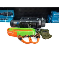 Carbon Winch 12K V3 12,000lb Winch 12V with Synthetic Rope & Mega Hook *EOFY Special*