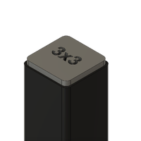 Adventure Corp 10x 30x30 Square Tube/Pipe End Cap (Mild Steel)
