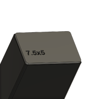 Adventure Corp 10x 75mmx50mm Rectangular Tube/Pipe End Cap (Mild Steel)