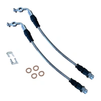 All Terrain Industries Braided Front Caliper Brake Lines - Suits Toyota Landcruiser 76/78/79 Series