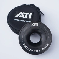 All Terrain Industries Alloy Recovery Ring - 10,000KG - Black