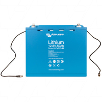 Victron Energy BAT512050610 12.8V 50Ah Lithium Iron Phosphate (LiFePO4) Rechargeable Lithium Smart Battery with Integrated Cell Balancing and Cell Mon