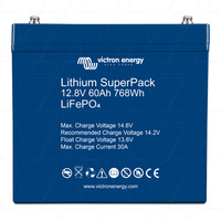 12V 60Ah LiFePO4 SuperPack Rechargeable Battery with Integrated BMS and Safety Switch BAT512060705