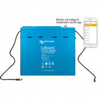 Victron Energy BAT512130410 12.8V 300Ah Lithium Iron Phosphate (LiFePO4) Rechargeable Lithium Smart Battery with Integrated Cell Balancing and Cell Mo