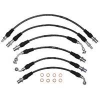 APC Core Braided Brake Hose Kit - Suits Toyota Landcruiser FJ80 1/1990 ON