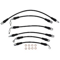 APC Core Braided Brake Hose Kit - Suits Toyota Landcruiser VDJ76 NON ABS (With 6 Factory Hoses)