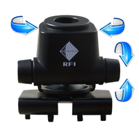 RFI Stainless Folding Bullbar Bracket for UHF, CB or Mobile Phone Antennas - Black Chrome Finish