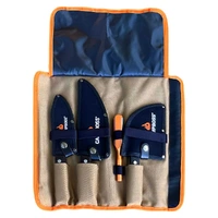 CampBoss Knife Roll with 3-Piece Stainless Steel Knife Set