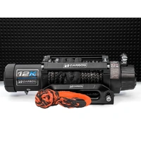 Carbon 12K - 12000lb 12V Winch V3 with 15T Soft Shackle