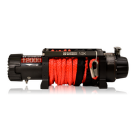 Carbon Winch 24 Volt 12K 12000lb Electric Winch w/ Synthetic Rope