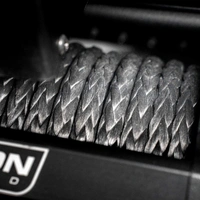 Carbon Offroad 24 m 11 mm Synthetic Winch Rope Kit - Black