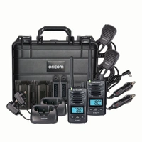 Oricom DTXTP600 5 Watt IP67 Waterproof Handheld UHF CB Radio Trade Pack (Twin Black Radios)