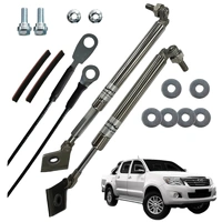 Grunt 4X4 SR5 Kun26 Tailgate Strut Assist Stainless Steel - Suits Toyota Hilux 2005-2015 (Single Handle)