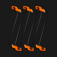 Tiegear Hard Terra Lite Spiral Screw Pegs - Pack of 6