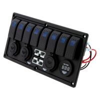 8 Way Switch Panel With 50A Plugs ACC Power Socket & Usb