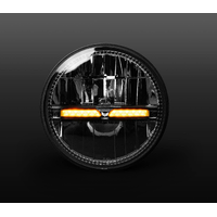 Stedi Homage 7" Black Headlight with integrated Park Light & Indicator