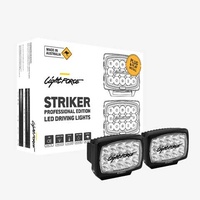 Lightforce Striker 12V LED Driving Light Kit - Twin Pack With Wiring Harness Kit