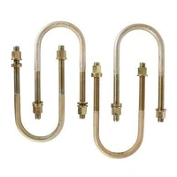 CalOffroad U Bolt Round Top 83 mm x 195 mm x 14 mm - Volkswagen Amarok Gen 1 2011 - 2022,Nissan Navara NP300 D23 2015 On Leaf Spring Rear