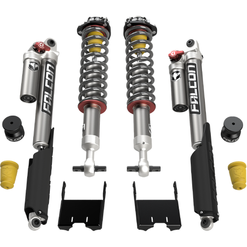 Falcon Adjustable Remote Res Shock Absorber Levelling Kit - Ford F-150 Gen 13/14 4WD (2015 on)