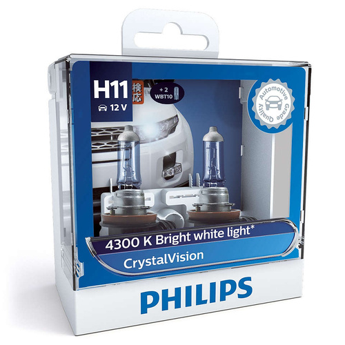 Philips Crystalvision H11 12V 55W Pair