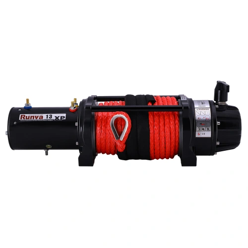 Runva 13,000 lb Premium 12V Winch with Synthetic Rope