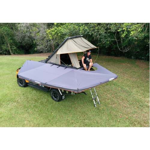 Campboss Boss Shadow 270 XL Awning with Rear Zip RTT Entry