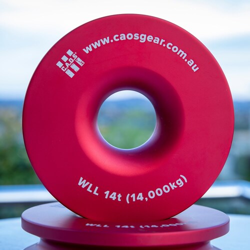 CAOS 6" Aluminium Winch Ring Red