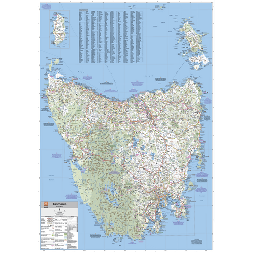 Tasmania State Wall Map