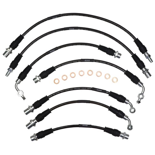 APC Core Braided Brake Hose Kit - Suits Toyota Landcruiser FZJ80,HZJ80 1/1990 ON