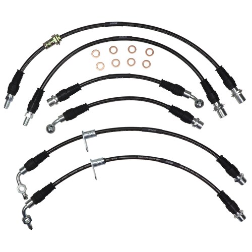 APC Core Braided Brake Hose Kit - Suits Toyota Landcruiser HZJ105 1/1998-2007 