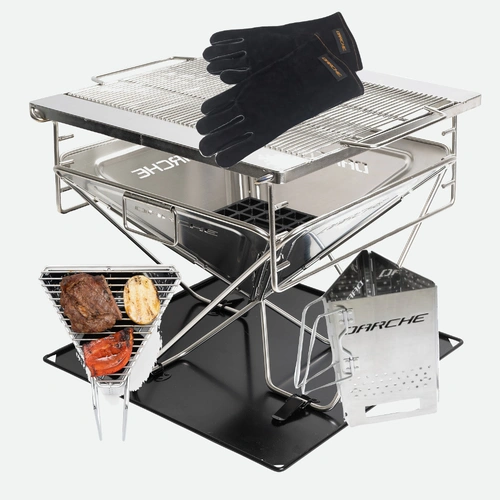Darche BBQ 450, Charcoal Starter, BBQ Starter Grill & Grill Gloves Combo Kit **Easter Special**