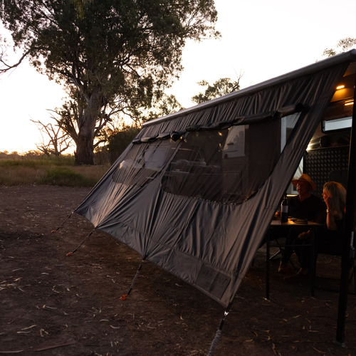 Tiegear Shield Awning Privacy Screen - Available in Various Widths from 2.13m to 6.1m - Pre-Order for July Dispatch