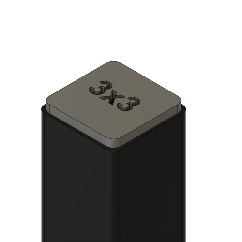 Adventure Corp 10x 30x30 Square Tube/Pipe End Cap (Mild Steel)