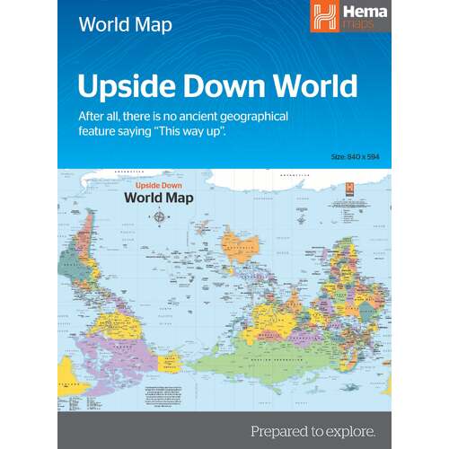 Upside Down World in Envelope Folded Map