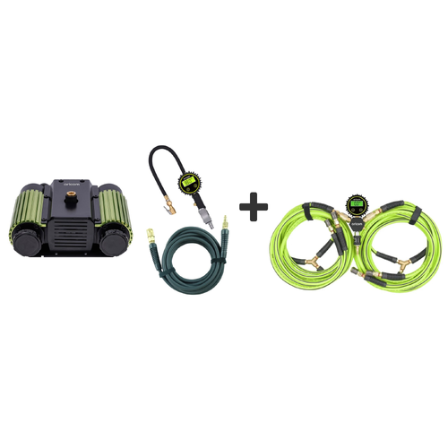 Oricom AIR40 Twin Cylinder Air Compressor & Inflation Kit + 4 Tyre Inflator/Deflator Combo