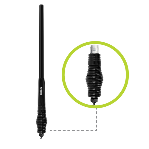 Oricom ANU916 3dBi UHF CB Antenna Detachable Fiberglass Whip with Heavy Duty Barrel Spring