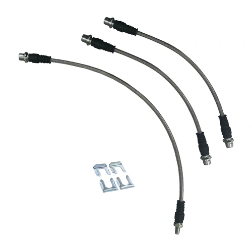 All Terrain Industries Extended Braided Brake Line Kit - Suits Toyota N70 Hilux 2005-2015 (Without ABS)