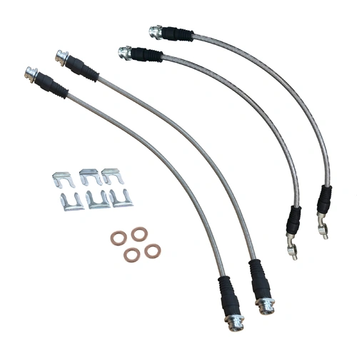 All Terrain Industries Extended Braided Brake Line Kit - Nissan Navara