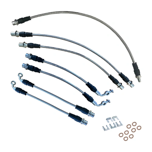 All Terrain Industries Extended Braided Brake Line Kit - Suits Toyota Landcruiser 76/78/79 Series (with ABS)