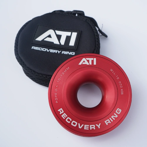 All Terrain Industries 10,000kg Alloy Recovery Ring - Red