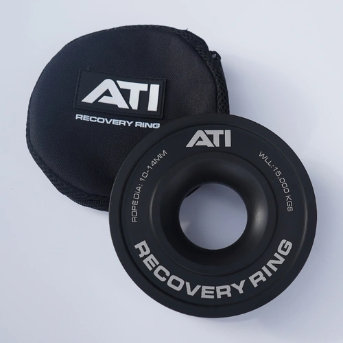 All Terrain Industries Alloy Recovery Ring - 15,000KG - Black