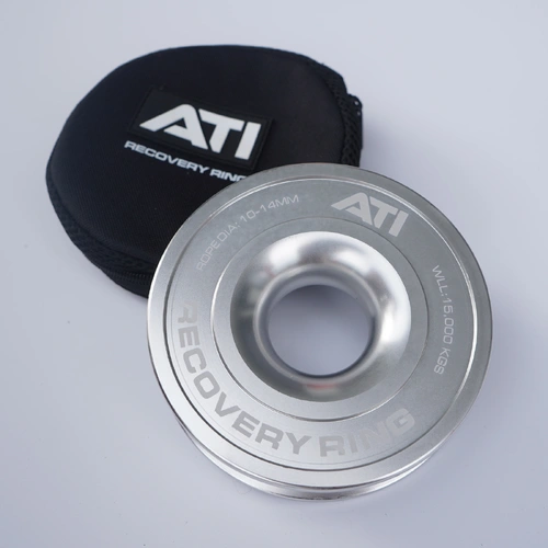 All Terrain Industries 15,000kg Alloy Recovery Ring - Silver