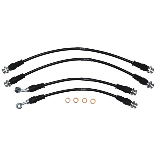 thumbnail image 2 of Tora Extended Rear Brake Hose Lines For Nissan Navara D40 (2005-2015) – 2pc Kit – Braided 2 of 4